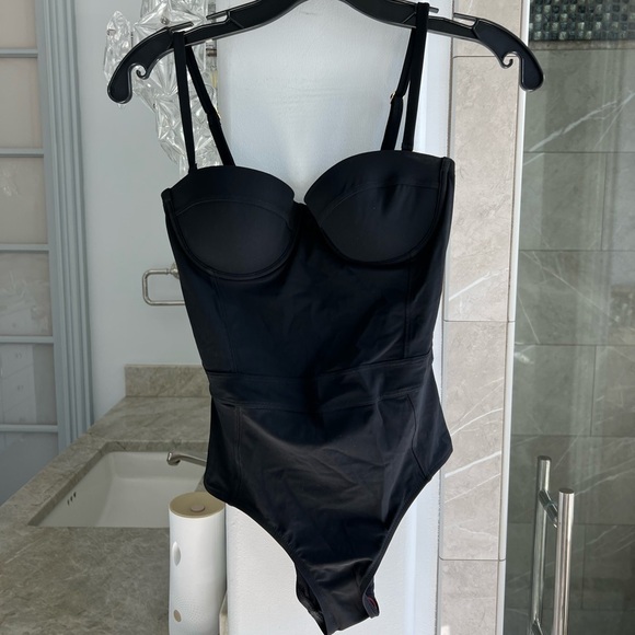 Tory Burch Lipsi Convertible One-Piece Swimsuit Black - Picture 14 of 15